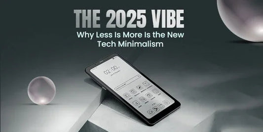 Minimalist smartphone with 2025 tech vibe and clean UI design.