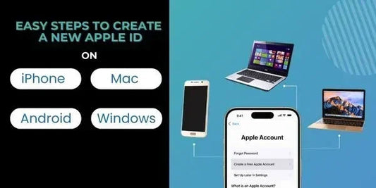 Easy steps to create Apple ID on iPhone, Mac, Android, Windows devices with Apple Account setup shown
