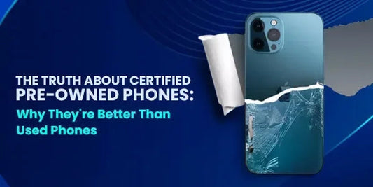 Certified pre-owned phone with cracked screen, highlighting quality vs. used phones