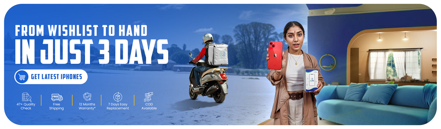 Fast delivery refurbished mobile phones in 3 days with free shipping warranty and COD available from Refit Global
